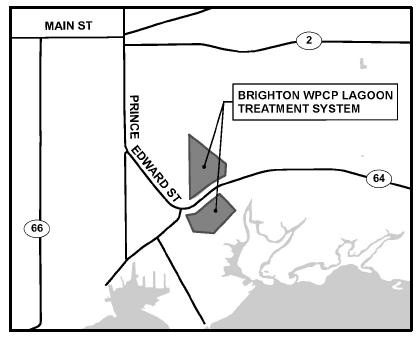 Aerial Map of Brighton's Wastewater Treatment Facilities