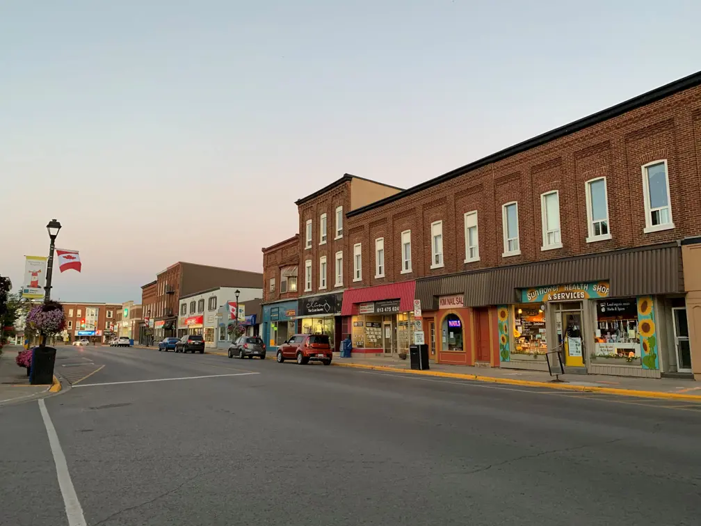 Downtown Brighton at dusk